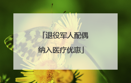 退役军人配偶纳入医疗优惠