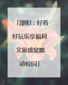 邵阳：好看好玩乐享福利 文旅盛宴燃动校园