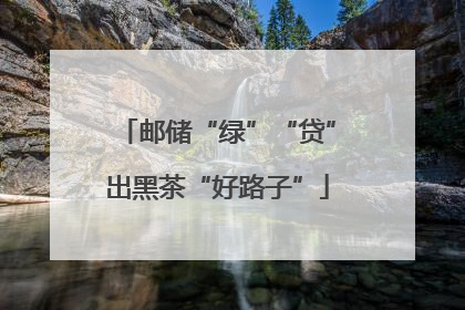邮储“绿”“贷”出黑茶“好路子”