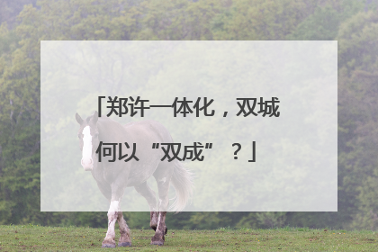 郑许一体化，双城何以“双成”？
