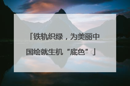 铁轨织绿，为美丽中国绘就生机“底色”