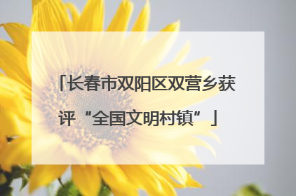 长春市双阳区双营乡获评“全国文明村镇”