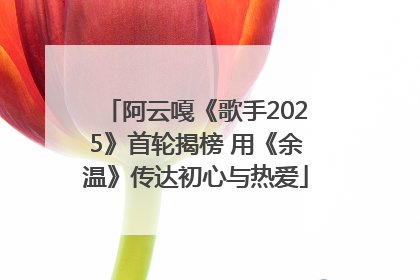 阿云嘎《歌手2025》首轮揭榜 用《余温》传达初心与热爱