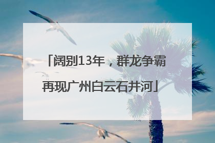 阔别13年，群龙争霸再现广州白云石井河