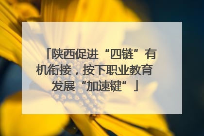 陕西促进“四链”有机衔接，按下职业教育发展“加速键”