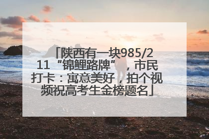 陕西有一块985/211“锦鲤路牌”，市民打卡：寓意美好，拍个视频祝高考生金榜题名