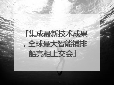 集成最新技术成果，全球最大智能铺排船亮相上交会