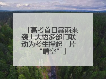 高考首日暴雨来袭！大悟多部门联动为考生撑起一片“晴空”