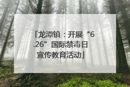 龙潭镇：开展“6.26”国际禁毒日宣传教育活动