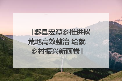 黟县宏潭乡推进撂荒地高效整治 绘就乡村振兴新画卷