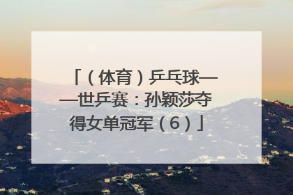 （体育）乒乓球——世乒赛：孙颖莎夺得女单冠军（6）