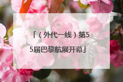（外代一线）第55届巴黎航展开幕