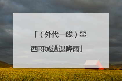 （外代一线）墨西哥城遭遇降雨