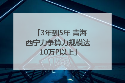 3年到5年 青海西宁力争算力规模达10万P以上