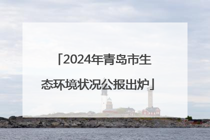 2024年青岛市生态环境状况公报出炉