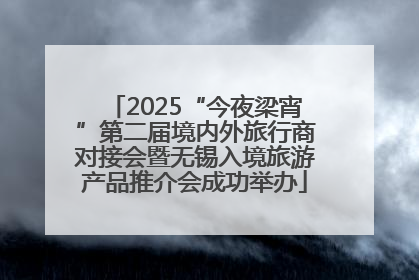 2025“今夜梁宵”第二届境内外旅行商对接会暨无锡入境旅游产品推介会成功举办
