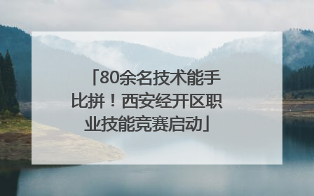 80余名技术能手比拼！西安经开区职业技能竞赛启动