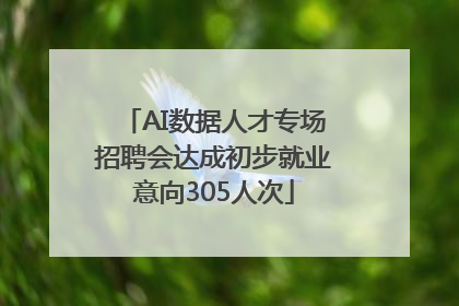AI数据人才专场招聘会达成初步就业意向305人次